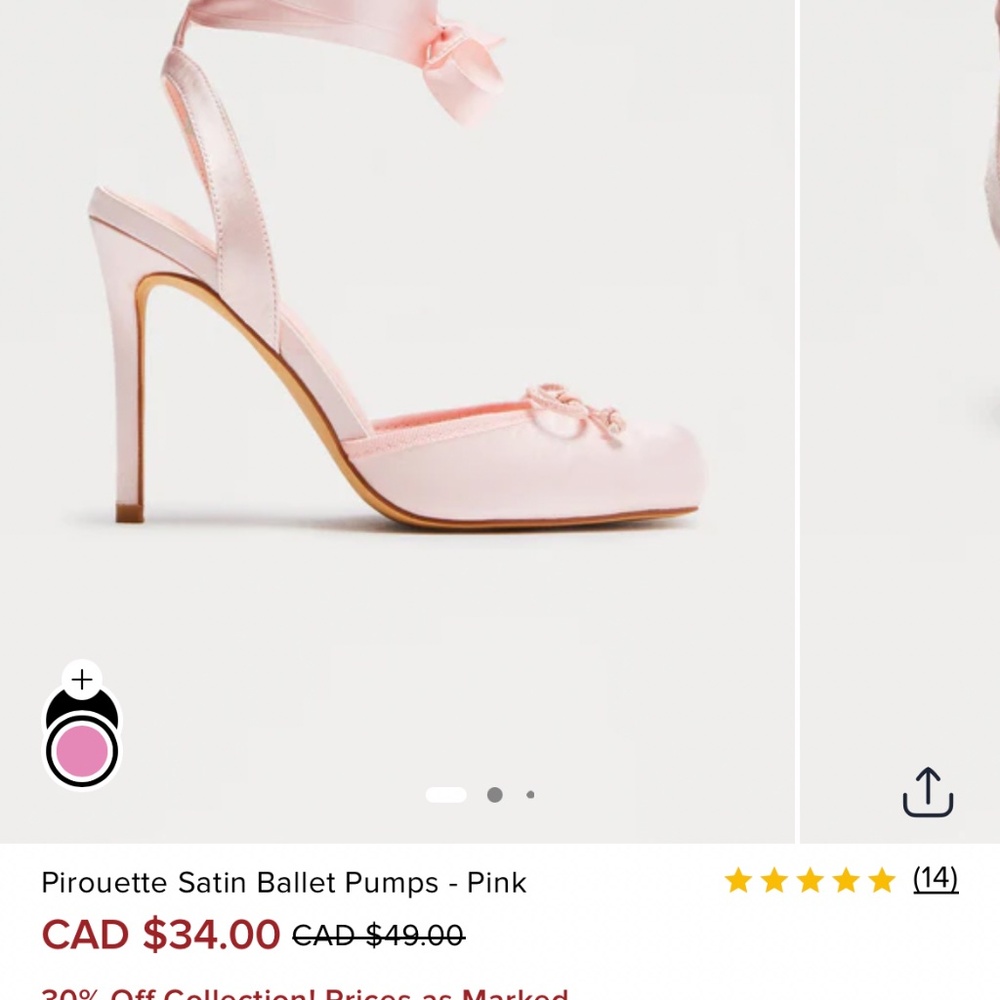 BNIB FashionNova ballet heels size 6.5 - Picture 3 of 8
